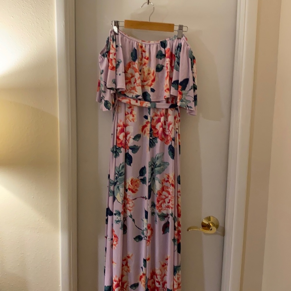 Off the shoulder maxi dress